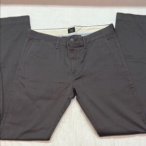 Preppy J. Crew Trade Mark Stretch Gray Chinos Men's 31x34 Cotton Blend Pants